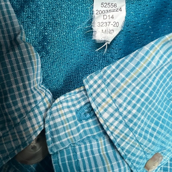 Duluth Trading Shirt Mens 2XL Blue Check Button Up Armachillo Vented Fishing - Picture 7 of 8